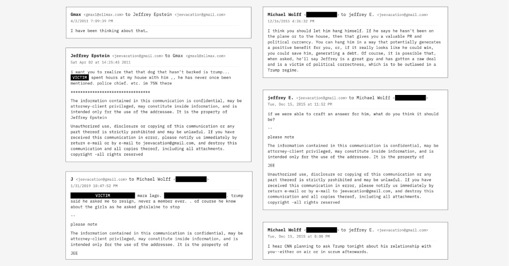 What We Know About Epstein’s Emails Alleging That Trump Knew of His Conduct