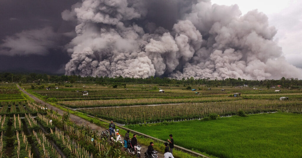 Indonesia’s Mount Semeru Erupts and Rains Ash on Villages