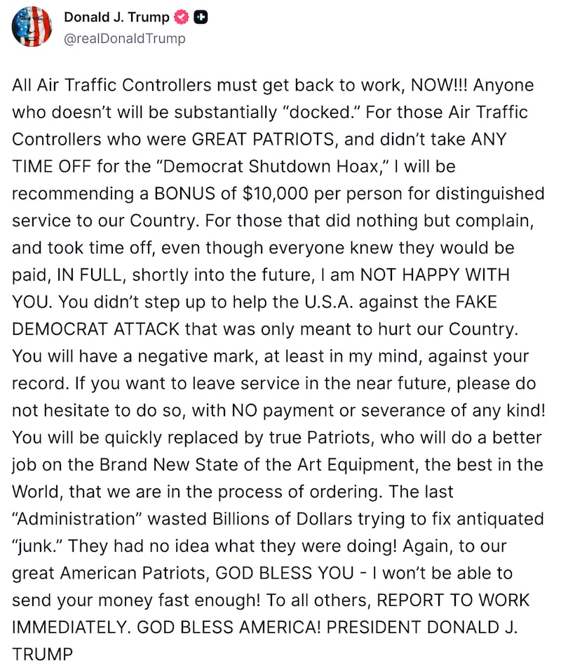 Trump uploaded the rant on Monday morning.