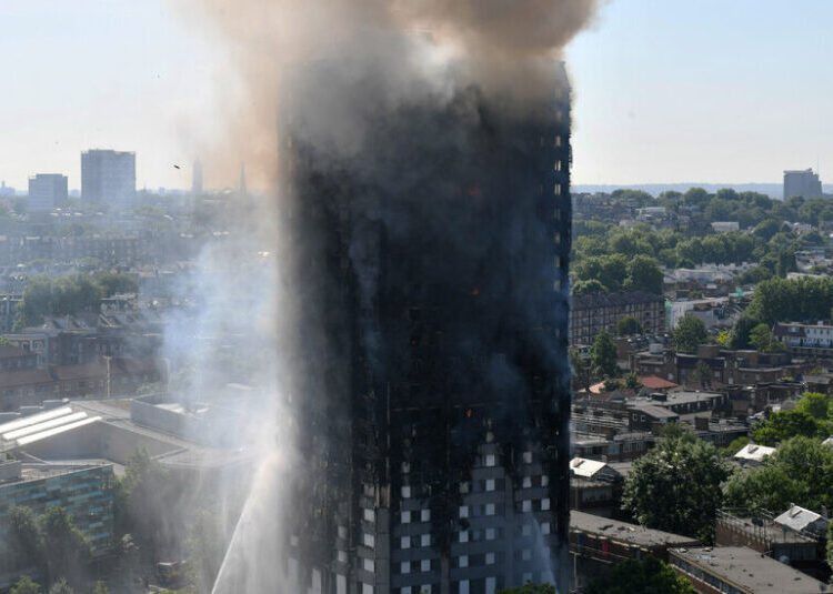 The Hong Kong fire shared similarities with one at the Grenfell Tower in London