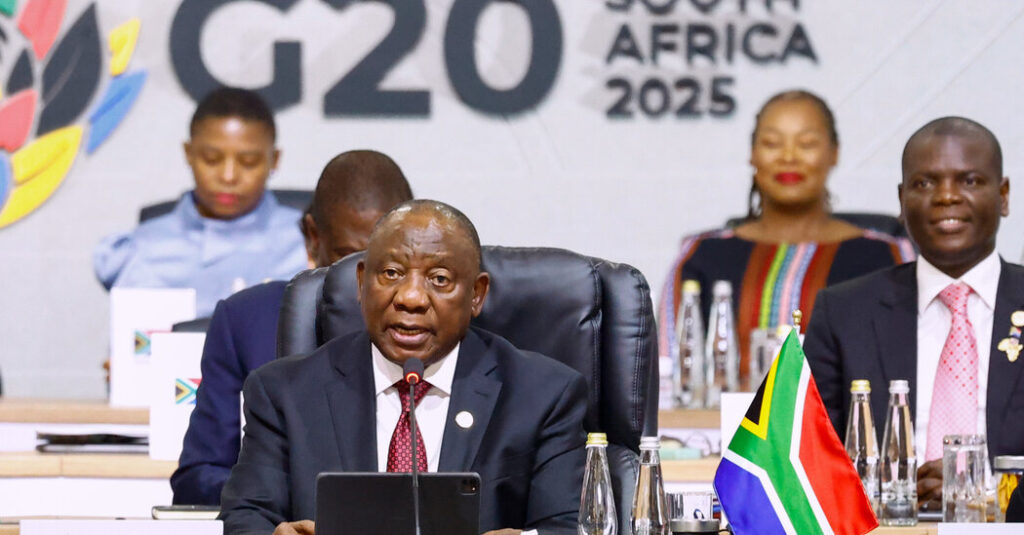 Trump Says South Africa Is Not Invited to G20 Summit in U.S. in 2026