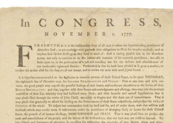 The First Thanksgiving Proclamation, 12 Years Before the Constitution