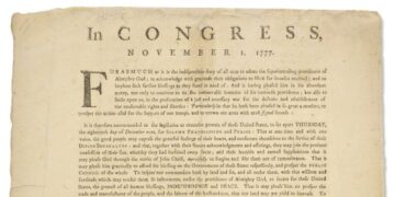 The First Thanksgiving Proclamation, 12 Years Before the Constitution