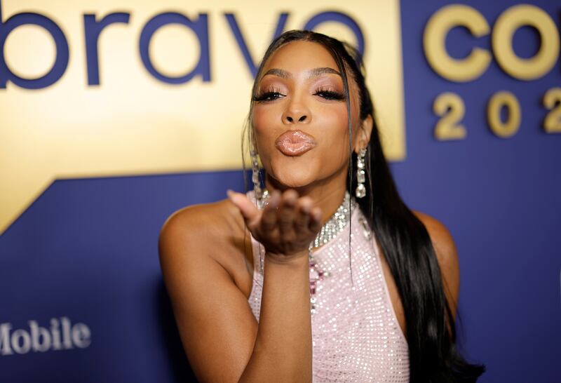 BRAVOCON -- "Red Carpet" -- Pictured: Porsha Williams arrives at Caesars Forum in Las Vegas, NV on Friday November 14, 2025 -- (Photo by: Rich Polk/Bravo)
