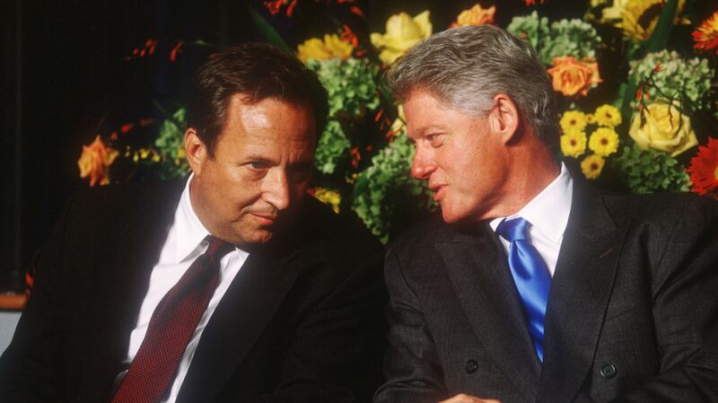 Bill Clinton and Larry Summers talk September 29, 1999 at the White House.