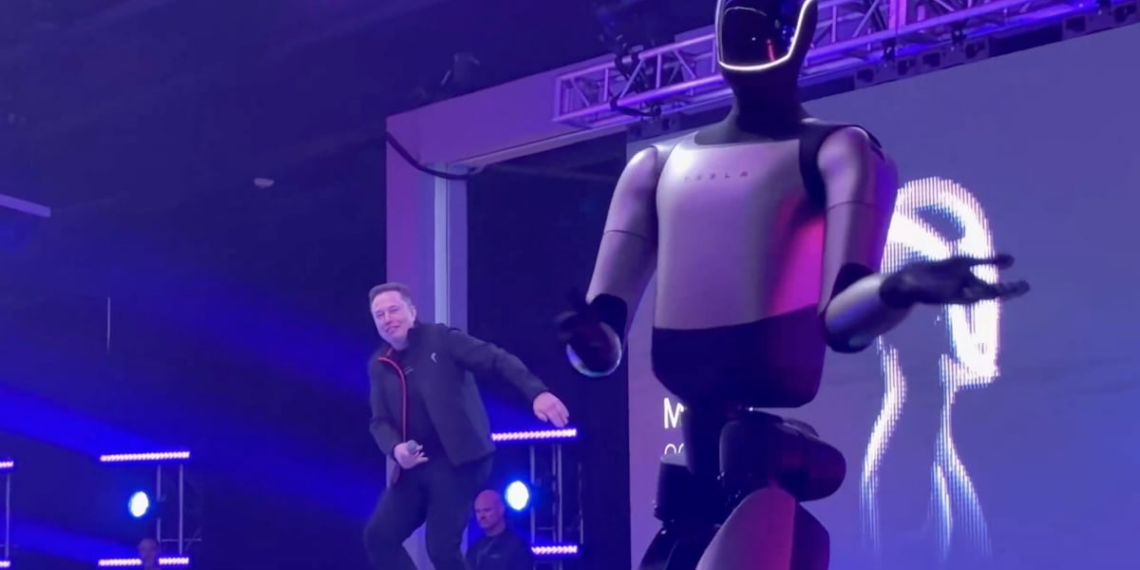 Elon Musk Does Weird Dance With Robot to Celebrate His $1 Trillion Tesla Deal