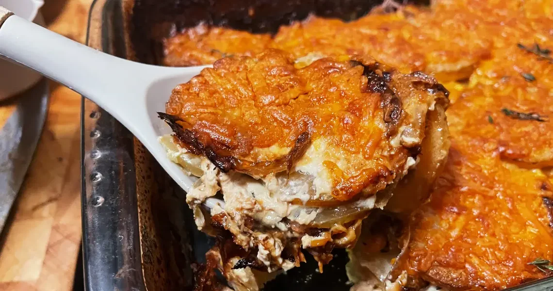 I make these cheesy scalloped potatoes every year on Thanksgiving instead of mashed potatoes. I’ll never go back.