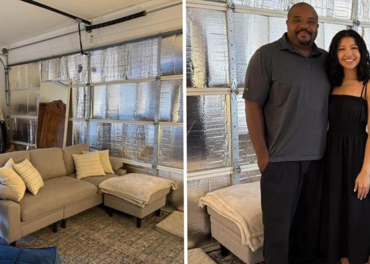 A dad turned his garage into an apartment for his daughter and her fiancé so they could save money