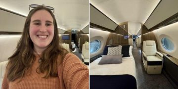 I toured a $96 million private jet. It’s like a mini apartment and shows how extravagant flying has become for the 1%.