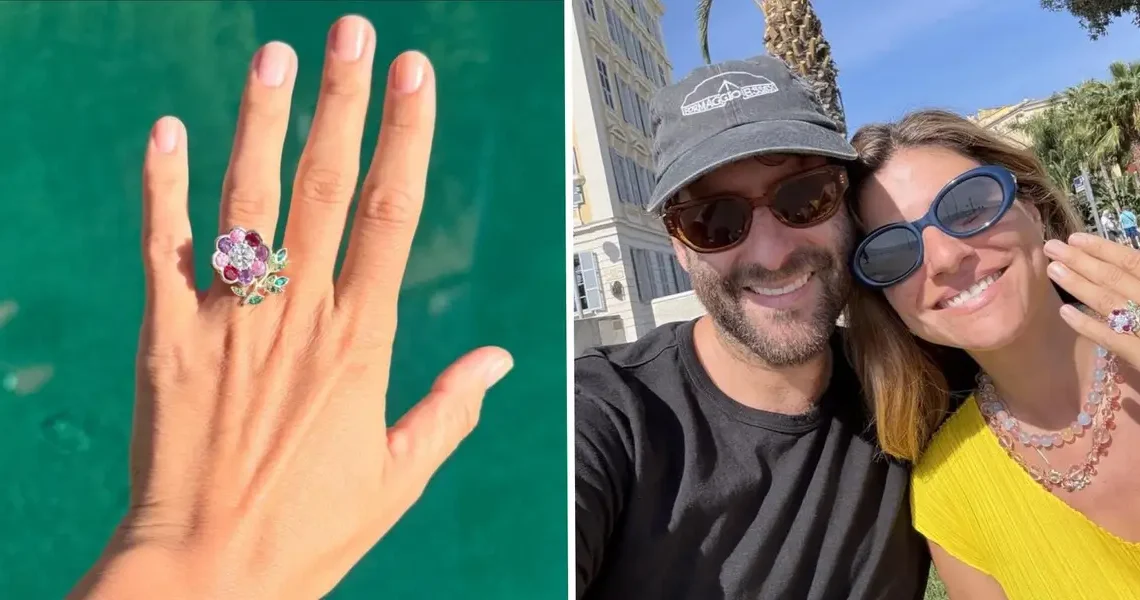 The CEO of a cult-favorite accessories brand is engaged. See her flower-shaped ring, which is made from diamonds and rubies.