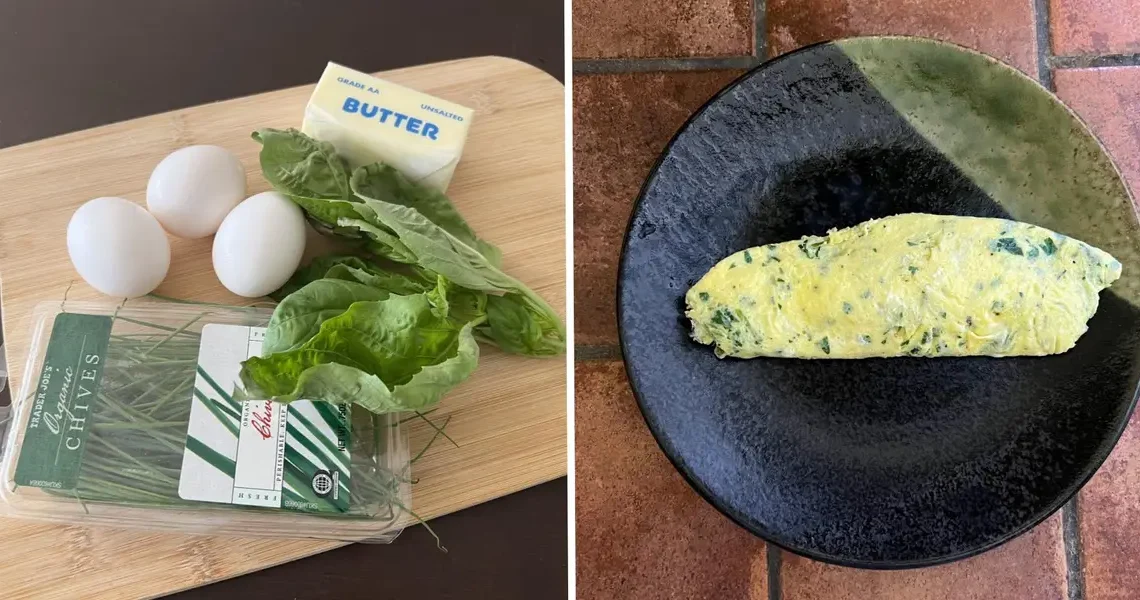 I tried making a French omelette. This surprisingly easy breakfast dish is my new favorite way to eat eggs.