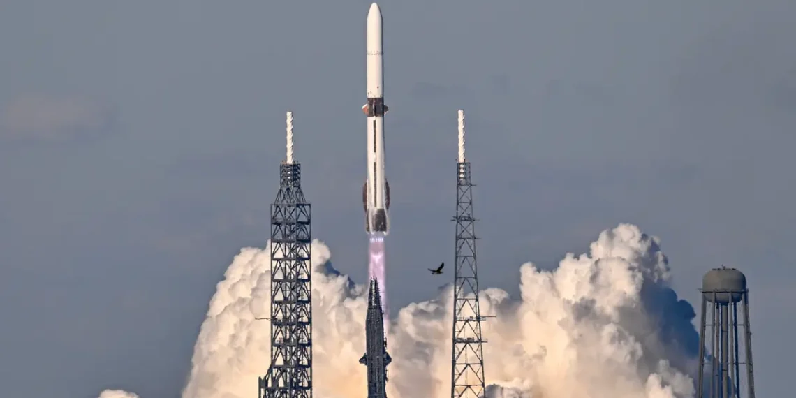 Watch Blue Origin’s New Glenn booster land back on Earth after matching SpaceX with latest launch