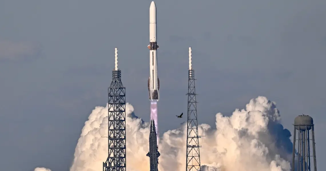 Watch Blue Origin’s New Glenn booster land back on Earth after matching SpaceX with latest launch