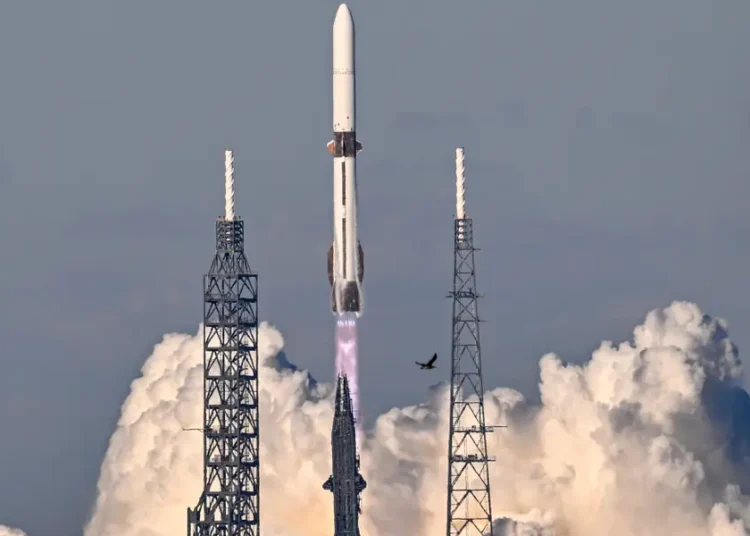 Watch Blue Origin’s New Glenn booster land back on Earth after matching SpaceX with latest launch