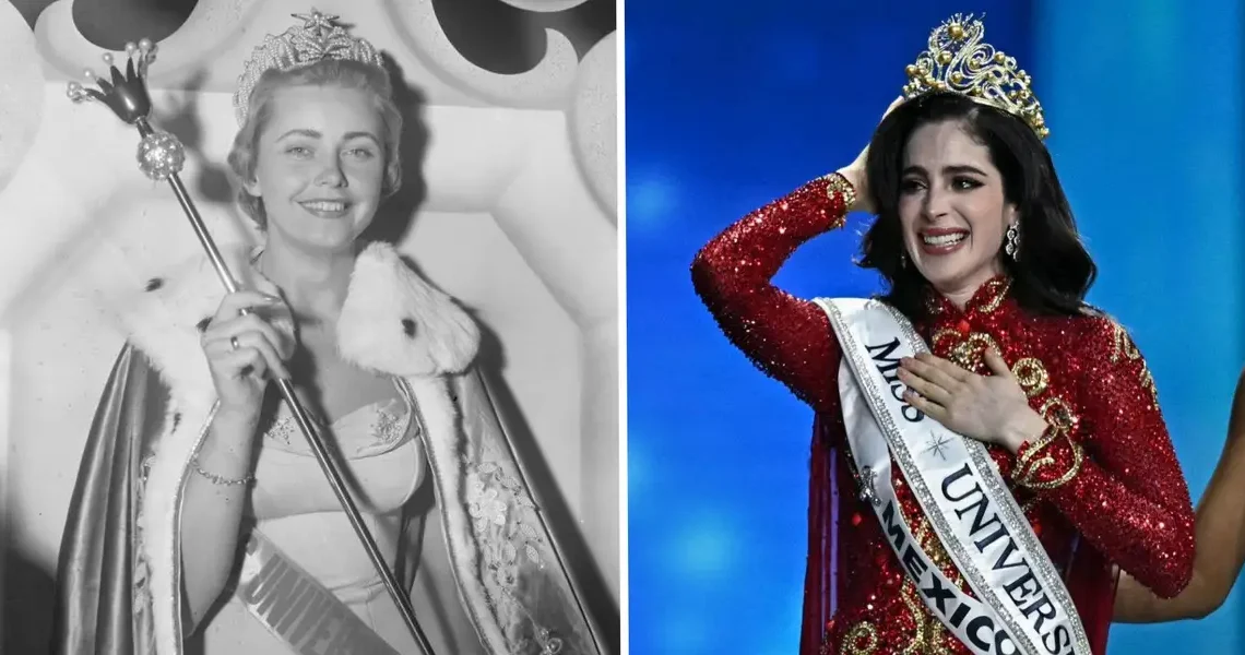 Photos show how the winning gowns from the Miss Universe pageant have changed through the years