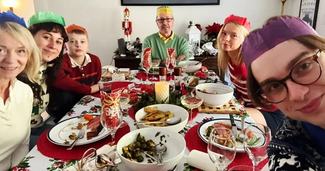 During the holidays, I host my friends and family together. We all enjoy being together, and the dynamics are more fun.