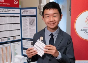 A 14-year-old won $25,000 for origami. He discovered a pattern that can hold 10,000 times its own weight, he says.