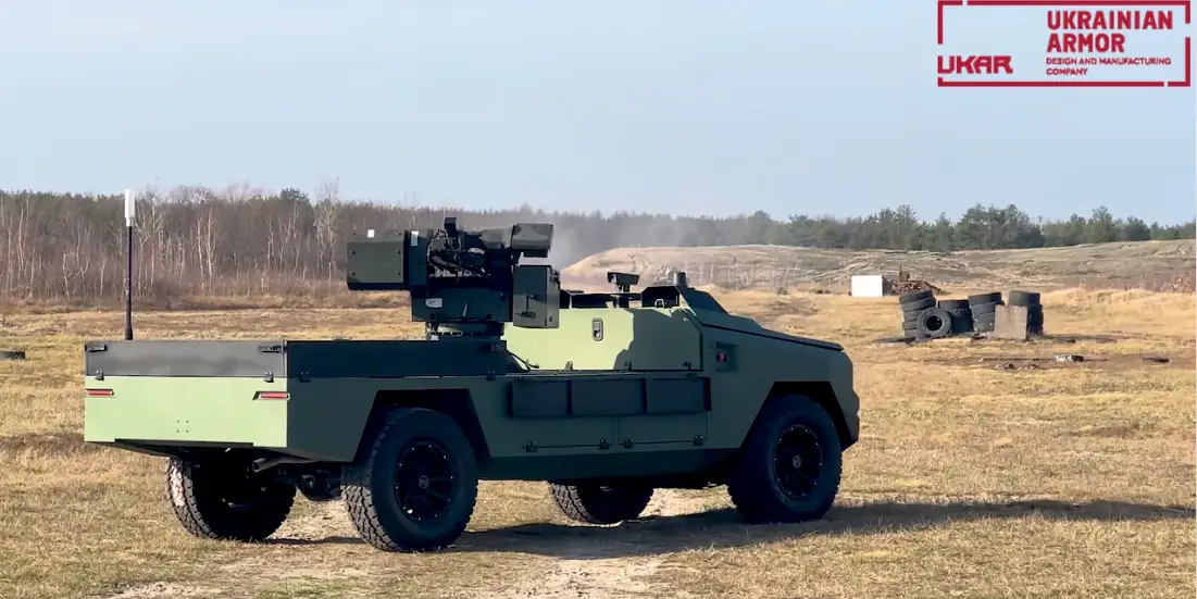 Ukrainians are live-testing a drone truck that can scoot and shoot with a .50 caliber gun turret