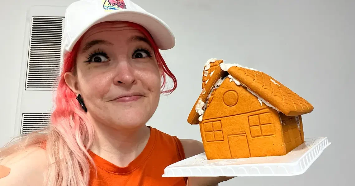 I made a Cheez-It holiday house. The frosting-and-cheese combo truly shocked me.