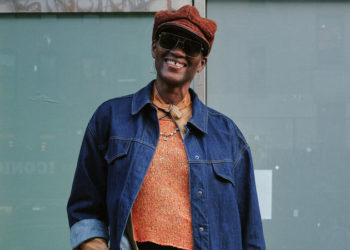 A Fabric Connoisseur Clothed in Denim, Leather and Yarn