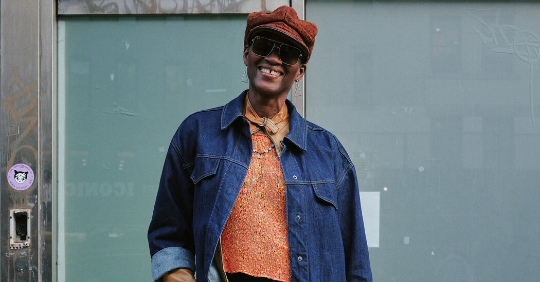 A Fabric Connoisseur Clothed in Denim, Leather and Yarn