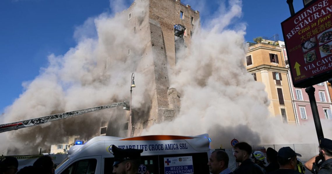 Anger and grief after worker killed in Rome tower collapse