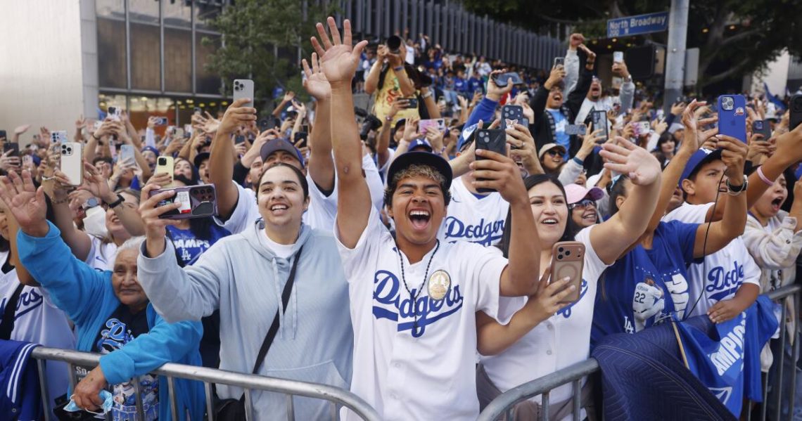 Arellano: From far away, an L.A. couple grapples with all-too-familiar debate after Dodgers win