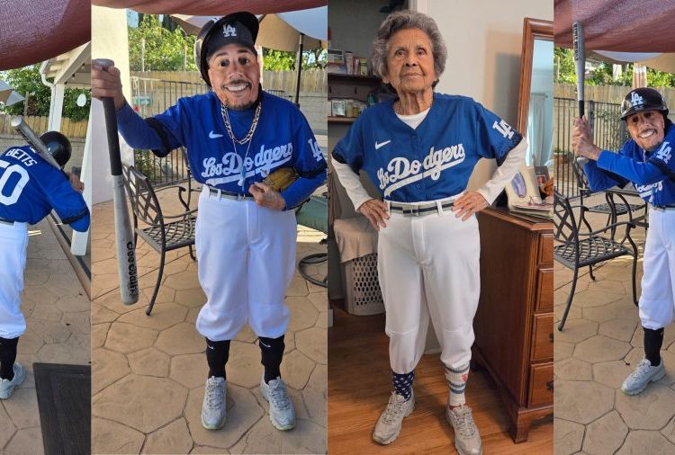 At 99, Boyle Heights native finally falls for the Dodgers — and Mookie Betts