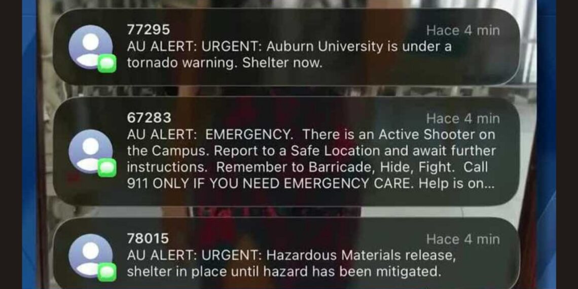 Auburn University Accidentally Sent Every Emergency Alert Imaginable All at Once
