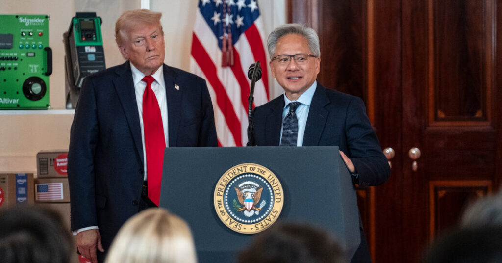 How Trump and Nvidia’s C.E.O. Became Partners on the International Stage