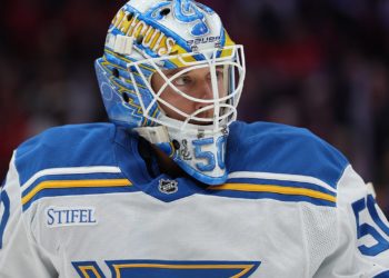 Blues’ Jordan Binnington catches flak for trying to pocket puck after Alex Ovechkin’s 900th career goal