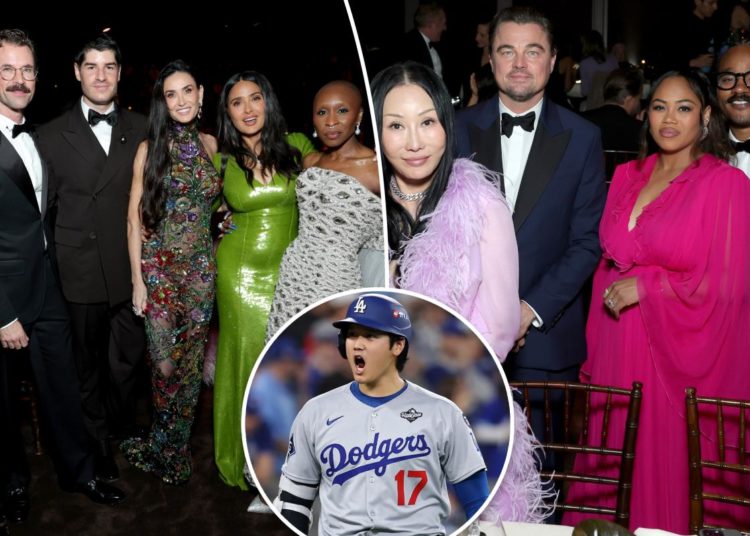 Celebs follow Dodgers win at black-tie gala co-chaired by Leo DiCaprio