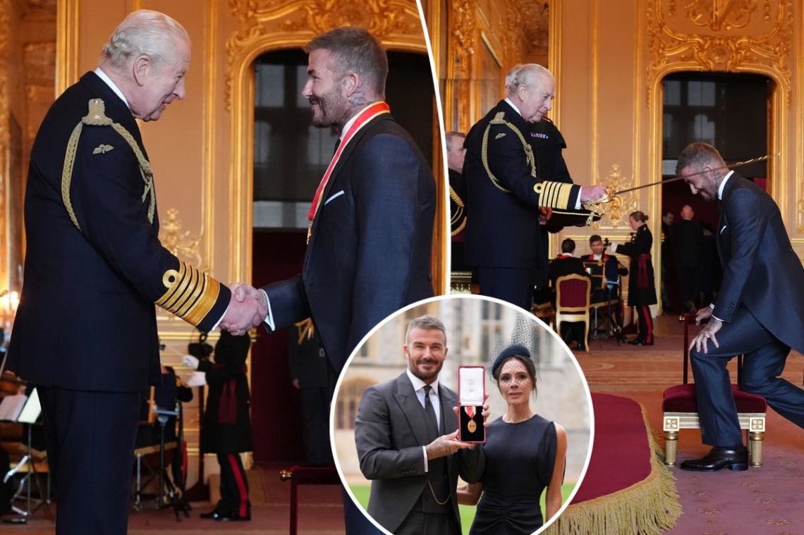 David Beckham knighted by King Charles as Victoria Beckham gets a posh new name, too