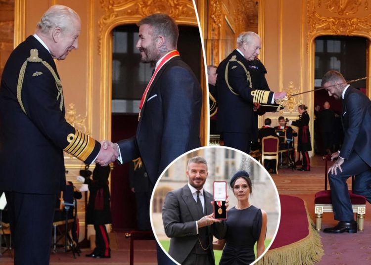 David Beckham knighted by King Charles as Victoria Beckham gets a posh new name, too