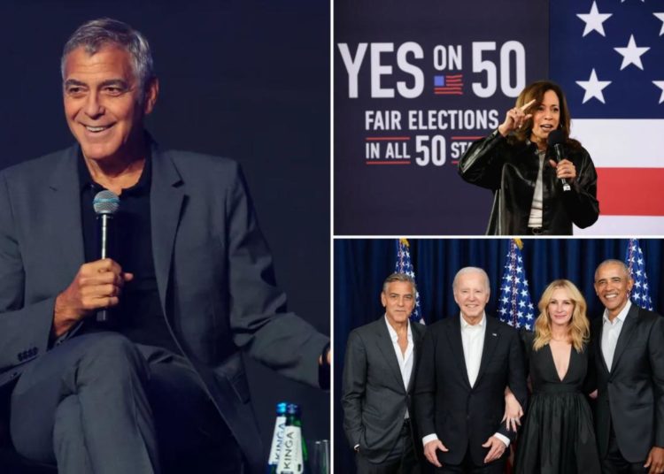 Defiant George Clooney has no regrets on damning Biden op-ed — but admits Kamala’s run was a ‘mistake’