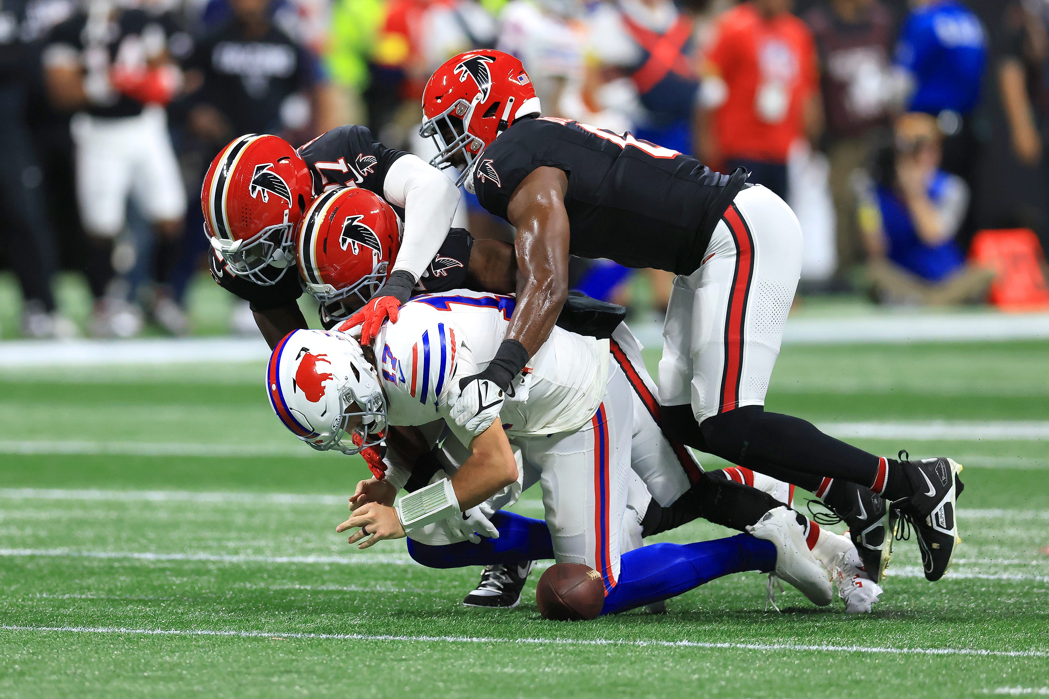 A football game between the Atlanta Falcons and the Buffalo Bills on October 13, 2025