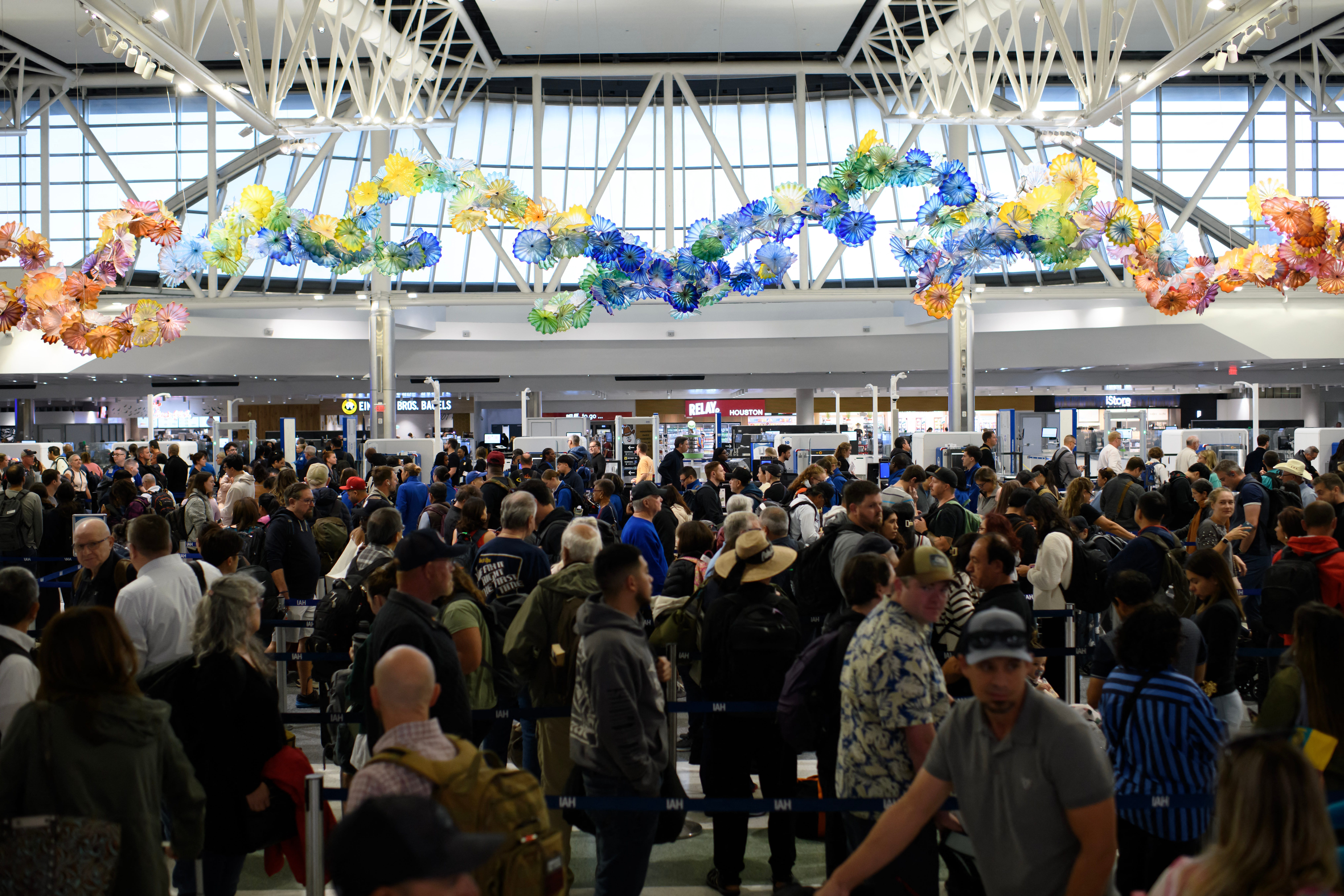 Houston, Texas, airport security line
