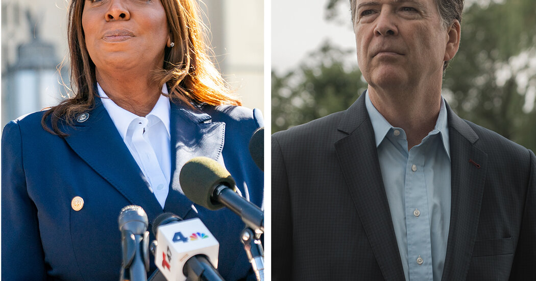 Florida Man Threatened James Comey and Letitia James, Complaint Says