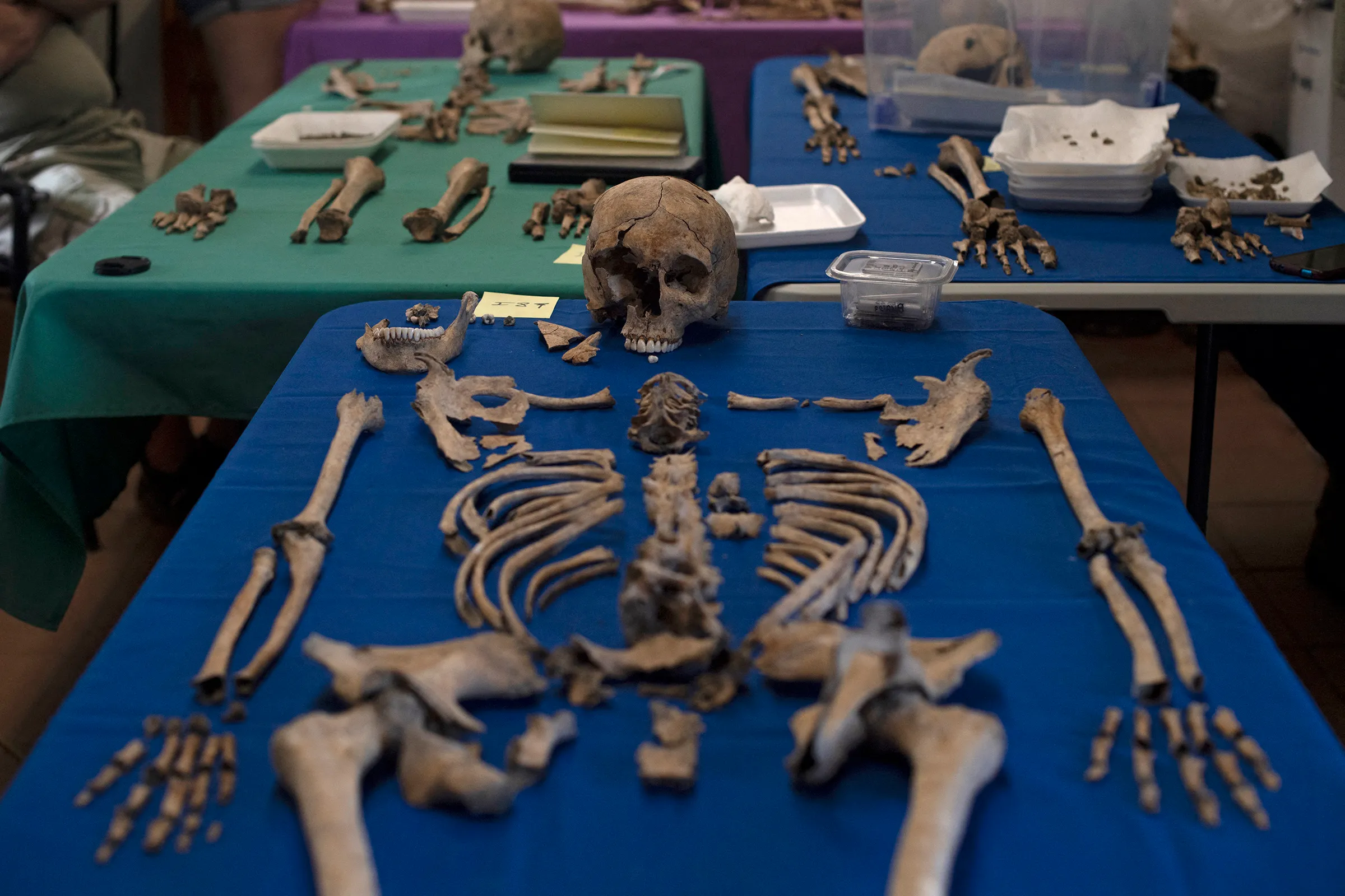 The remains of a body executed