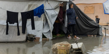 Displaced Gazans Face More Misery as Torrential Rain Lashes Enclave