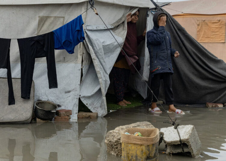 Displaced Gazans Face More Misery as Torrential Rain Lashes Enclave