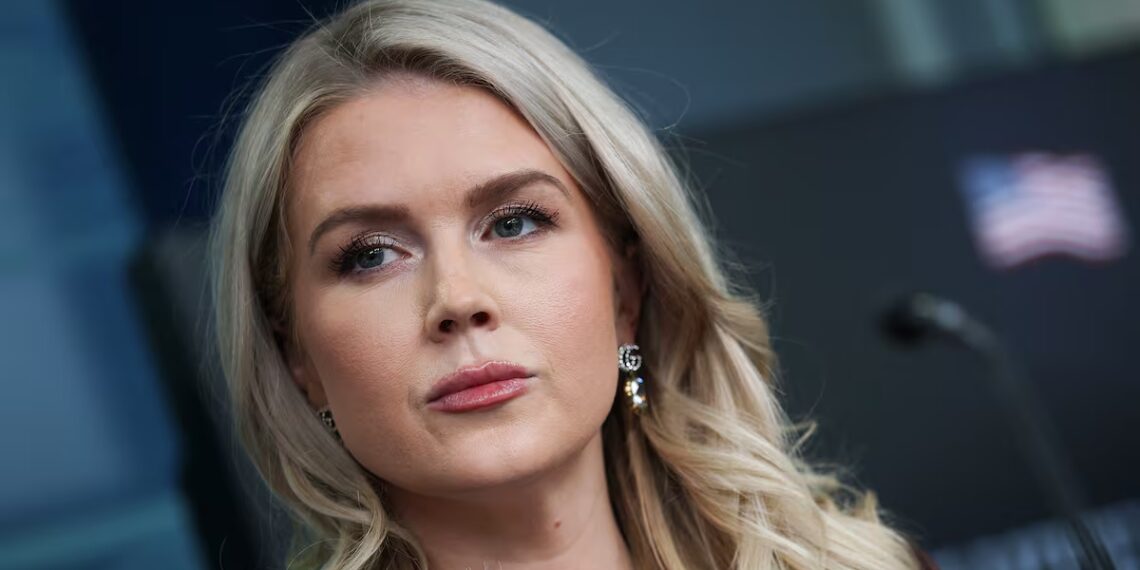 Leavitt, 28, Flees After Question About Health of Trump, 79