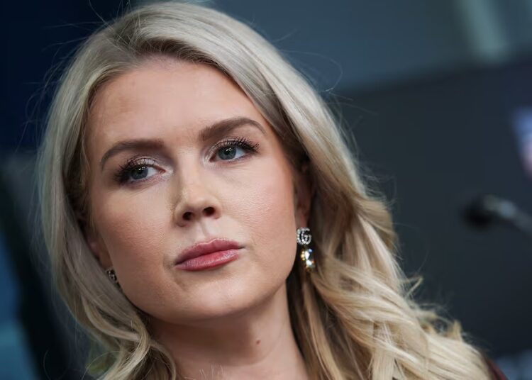 Leavitt, 28, Flees After Question About Health of Trump, 79