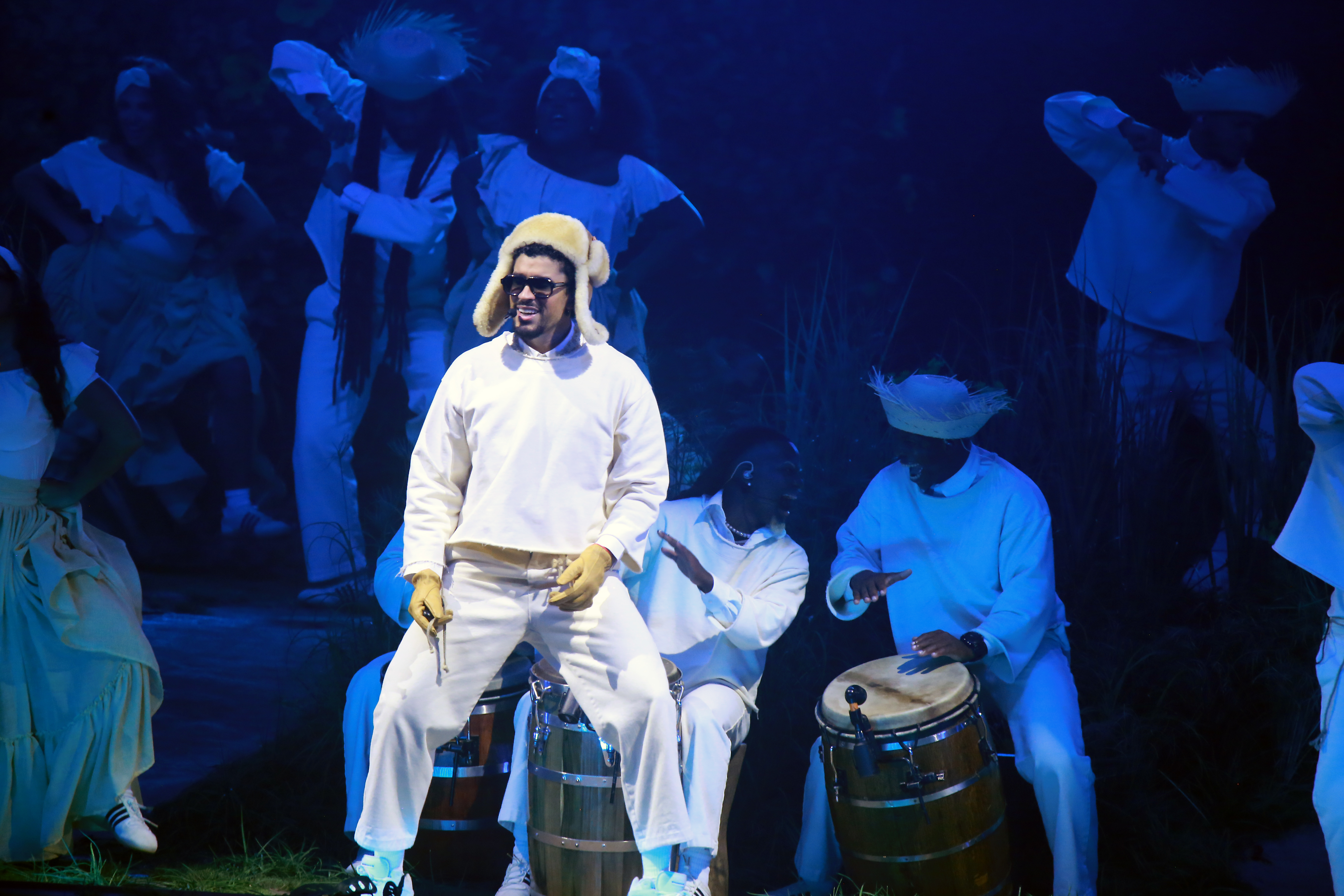 Bad Bunny performs live during "No Me Quiero Ir De Aquí; Una Más" Residencia at Coliseo de Puerto Rico José Miguel Agrelot on September 20, 2025 in San Juan, Puerto Rico.