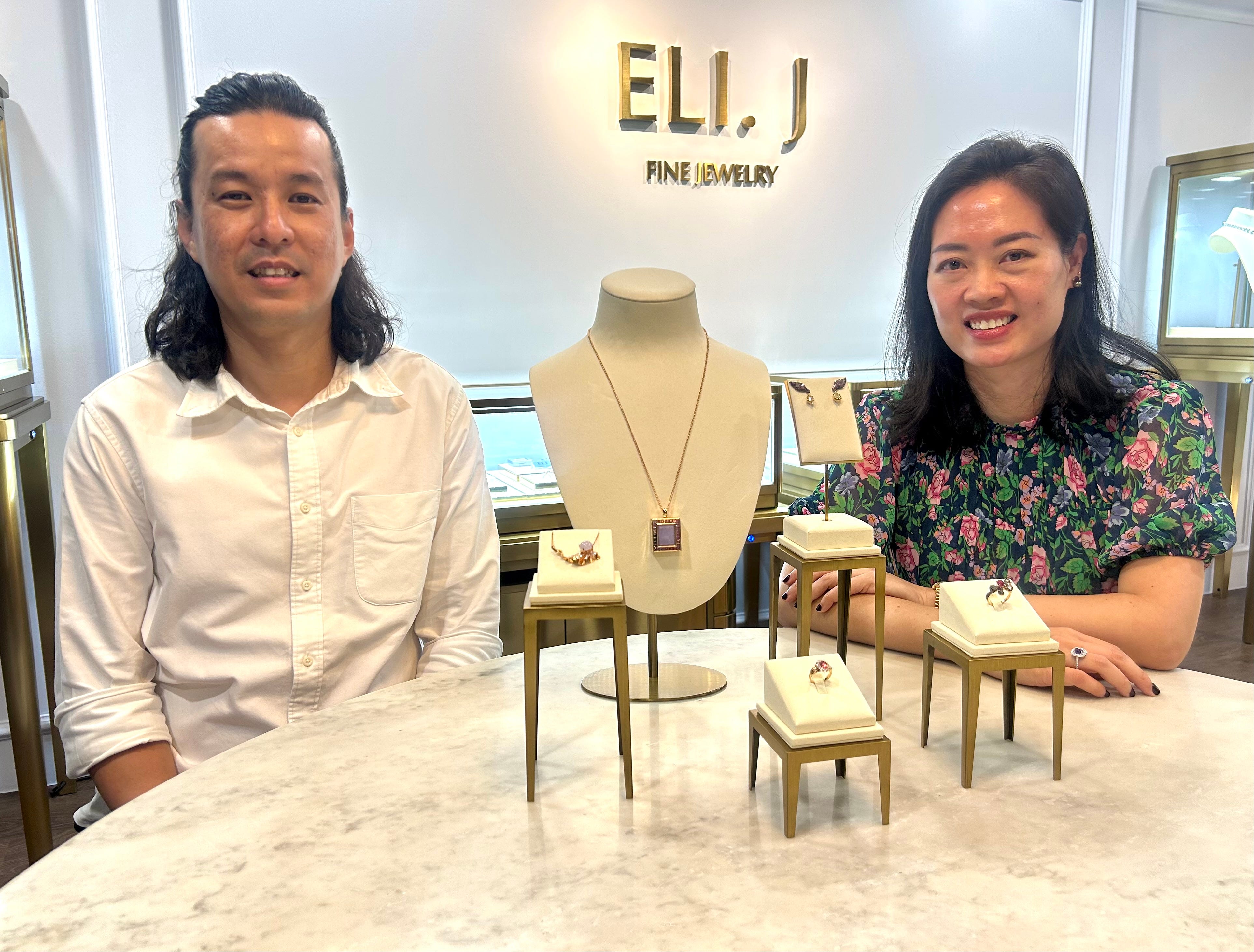 Isaac Yuan and Joanne Sim, the husband-and-wife team behind Eli J Fine Jewelry in Singapore