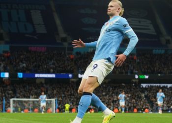 Haaland pulls out robot celebration after scoring again for Man City