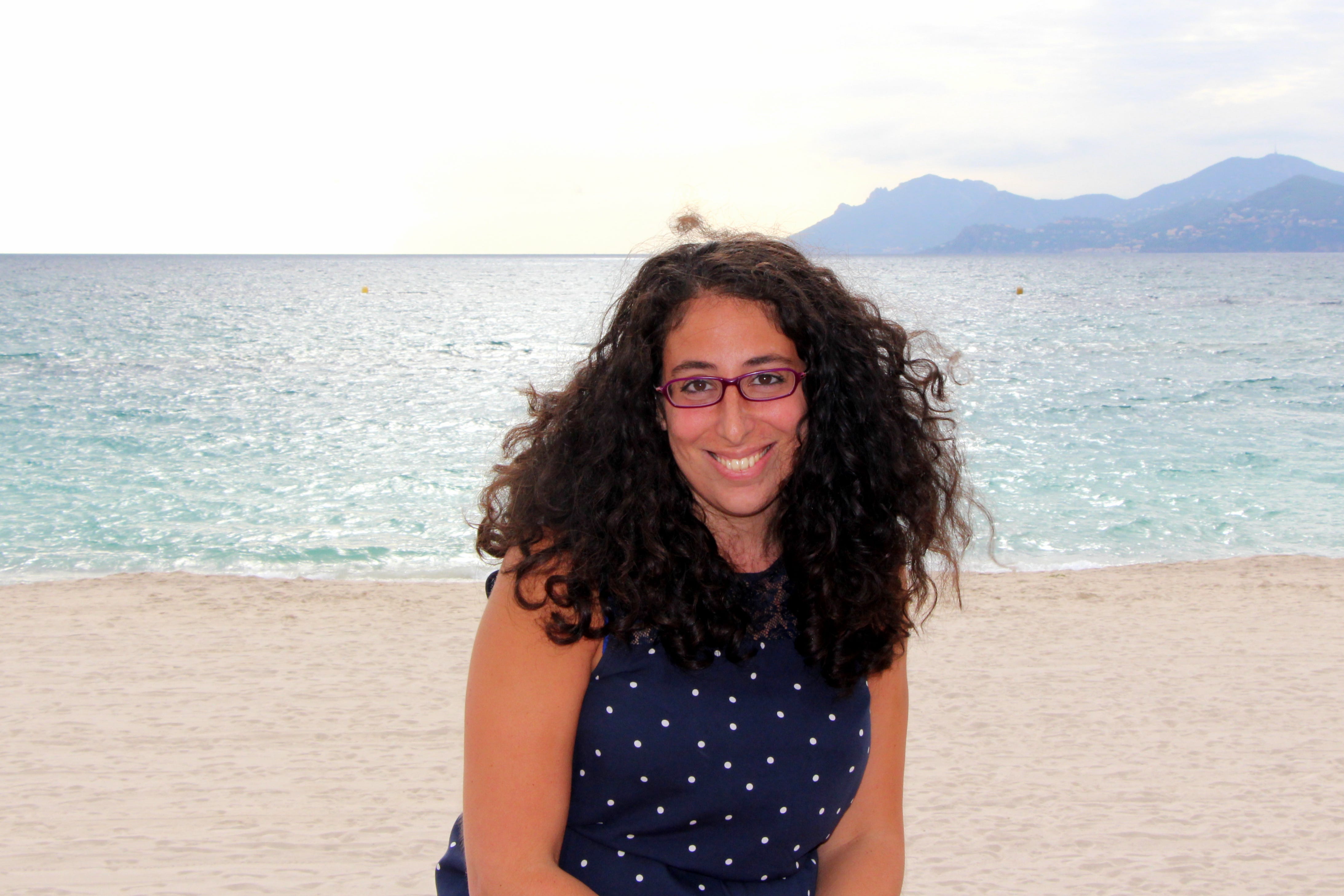 Author Kristina Kasparian smiling in Nice South of France