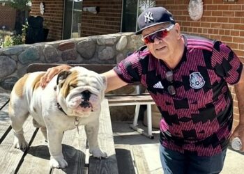 Man, 78, and bulldog are beloved for slow walks on their health journey
