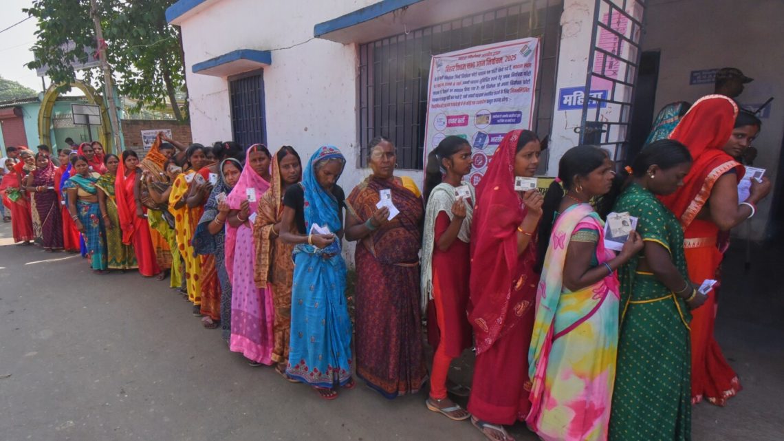 Indians vote in a state election in Bihar seen as key test for Prime Minister Modi
