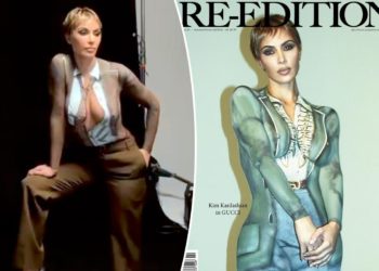 Kim Kardashian wears nothing but body paint on the cover of Re-Edition Magazine
